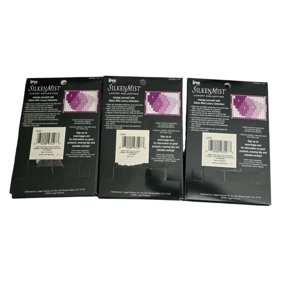 3 Pairs Leggs SilkenMist Luxury Collection Perfectly Sheer‎ Hosiery Brown Skin